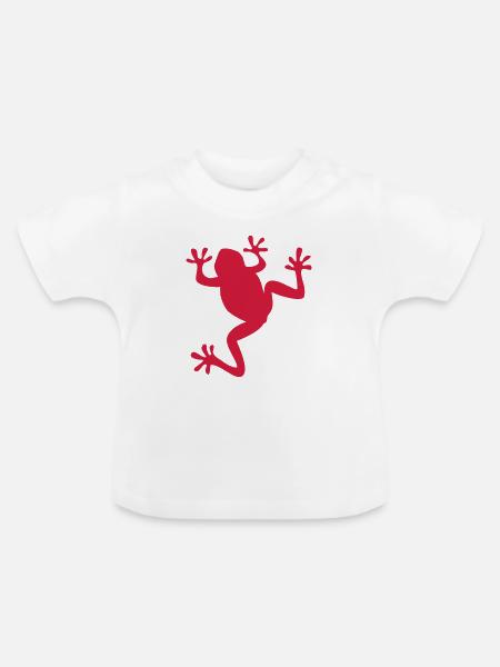 frosch amphibie tier - Baby Bio-T-Shirt mit Rundhals - Weiß