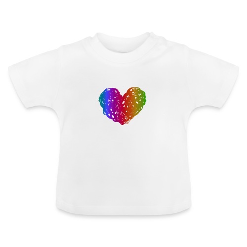 Coeur arc-en-ciel - T-shirt bio col rond Bébé