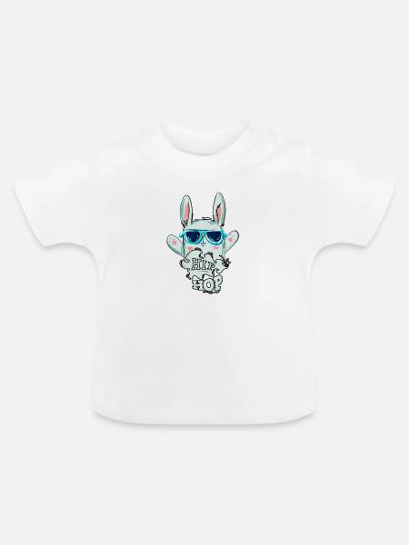 Hip Hop - Baby Bio-T-Shirt mit Rundhals - Weiß