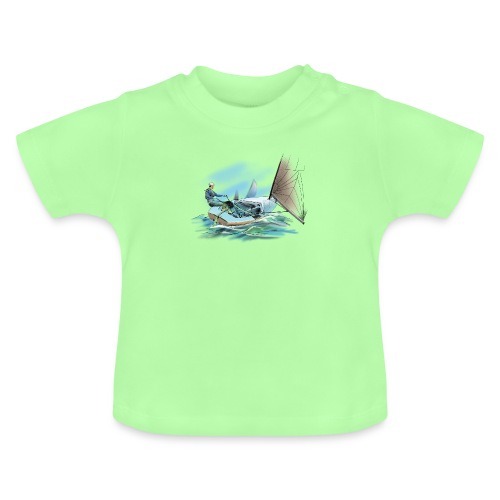 segelboot - Baby Bio-T-Shirt mit Rundhals