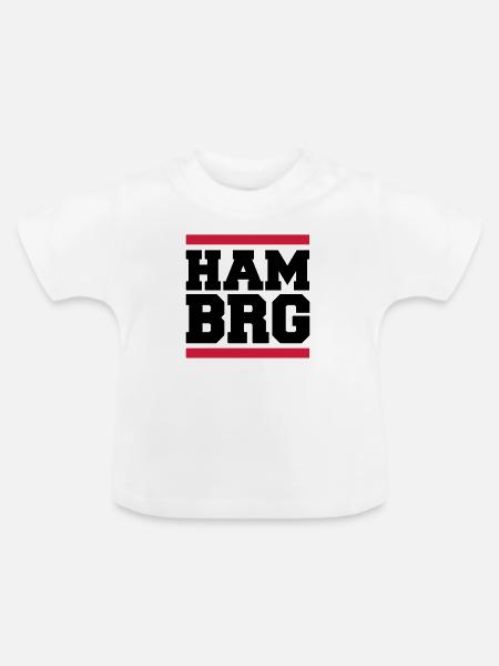 hamburg - Baby Bio-T-Shirt mit Rundhals - Weiß