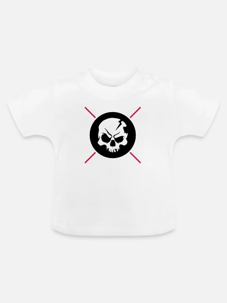skull design - Baby Bio-T-Shirt mit Rundhals - Weiß