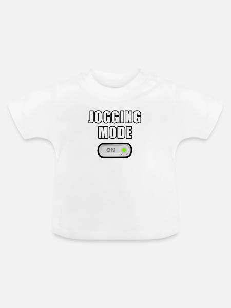 Joggen - Baby Bio-T-Shirt mit Rundhals - Weiß