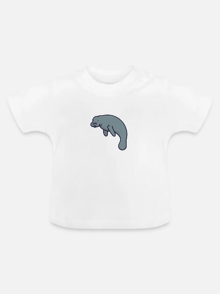 Seekuh - Baby Bio-T-Shirt mit Rundhals - Weiß