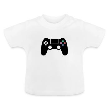 Game controller 3 - Baby Organic T-Shirt with Round Neck - white - Front