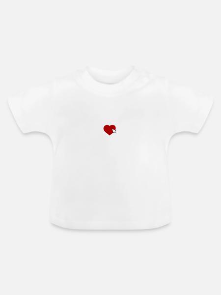Liebe zum Internet - Baby Bio-T-Shirt mit Rundhals - Weiß