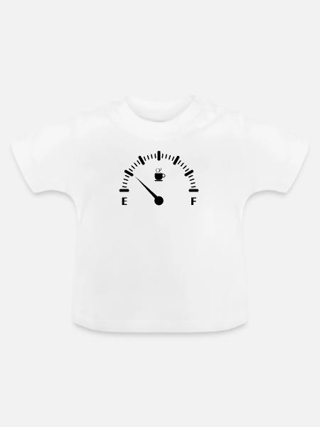 Tee Kaffee Tee Kaffee - Baby Bio-T-Shirt mit Rundhals - Weiß