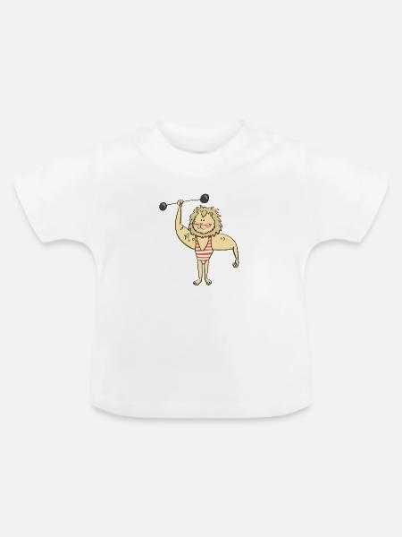 Lion Strongman VanDali - Baby Bio-T-Shirt mit Rundhals - Weiß