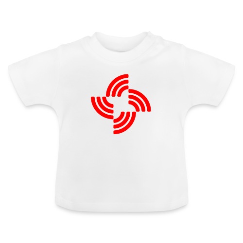 Logotipo de Streamr en el frente en rojo - Camiseta orgánica para bebé con cuello redondo