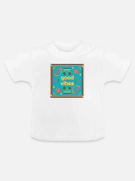 Gute Stimmung - Baby Bio-T-Shirt mit Rundhals - Weiß