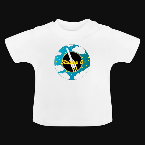 Ariane 5 among clouds and stars by ItArtWork - Baby Organic T-Shirt with Round Neck