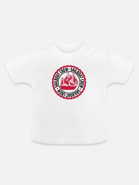 Stempel Sailboat Crew - Baby Bio-T-Shirt mit Rundhals - Weiß