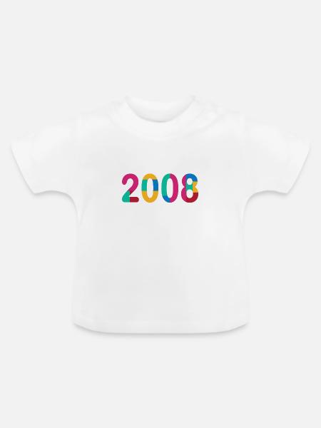 2008 - Baby Bio-T-Shirt mit Rundhals - Weiß