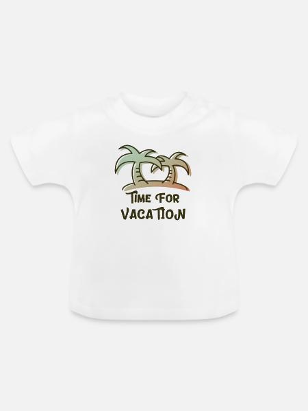 Vacation - Baby Bio-T-Shirt mit Rundhals - Weiß