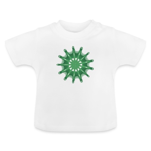 grünes Steuerrad Grüner Seestern 9376alg - Baby Bio-T-Shirt mit Rundhals