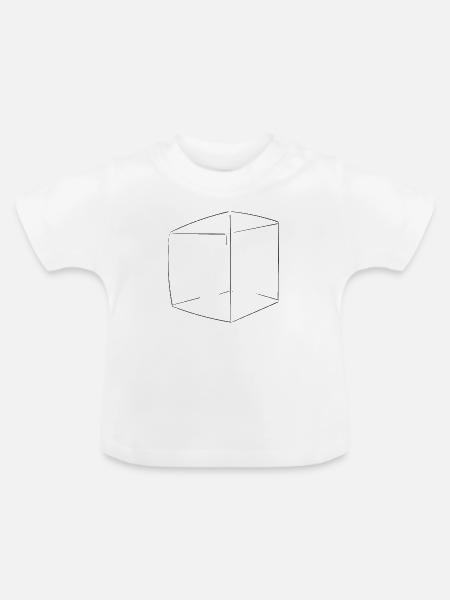 Würfel - Baby Bio-T-Shirt mit Rundhals - Weiß