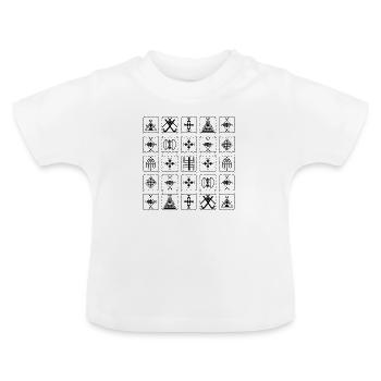 Muster berber - Baby Bio-T-Shirt mit Rundhals - Weiß - Vorne