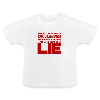 Religion ist Kontrolle - Baby Bio-T-Shirt mit Rundhals - Weiß - Vorne