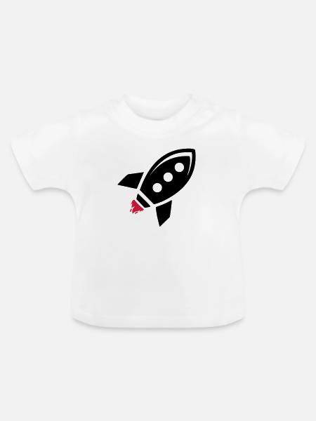 rocket - Baby Bio-T-Shirt mit Rundhals - Weiß