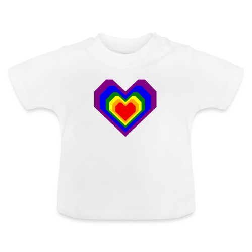 Pride Heart - ylpeä sydän - Vauvan luomu-t-paita, jossa pyöreä pääntie
