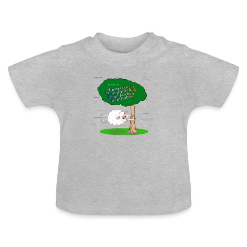 Schaf mit Locken - Baby Bio-T-Shirt mit Rundhals