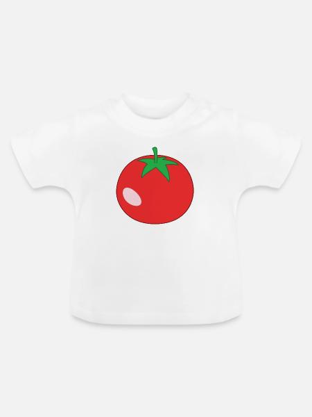 Tomate - Baby Bio-T-Shirt mit Rundhals - Weiß