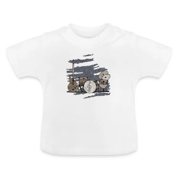 Musical instruments - Baby Organic T-Shirt with Round Neck - white - Front