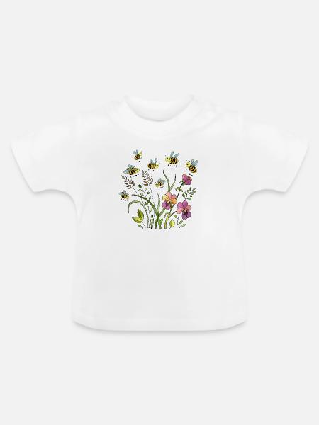 Insekten - Baby Bio-T-Shirt mit Rundhals - Weiß