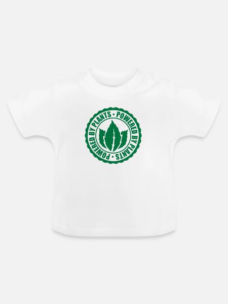 Powered by plants - Baby Bio-T-Shirt mit Rundhals - Weiß