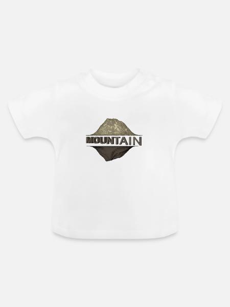 Berg - Baby Bio-T-Shirt mit Rundhals - Weiß