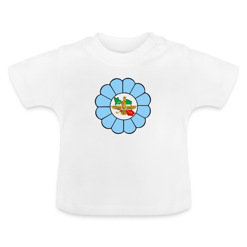Faravahar Iran Lotus Colorful - Økologisk baby-T-skjorte med rund hals
