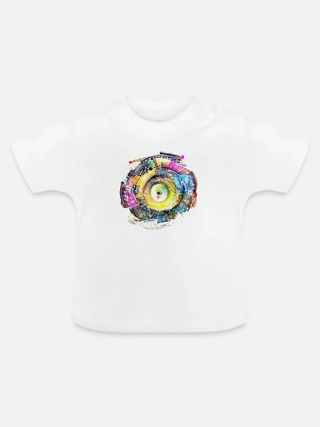 Music Circle - Baby Bio-T-Shirt mit Rundhals - Weiß