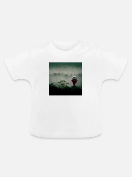 Lonely Voyager 001 - Baby Bio-T-Shirt mit Rundhals - Weiß
