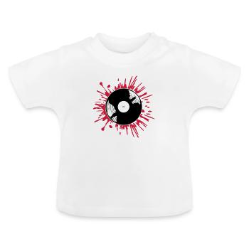 Blood Drops Record Splashes of Color - Baby Organic T-Shirt with Round Neck - white - Front