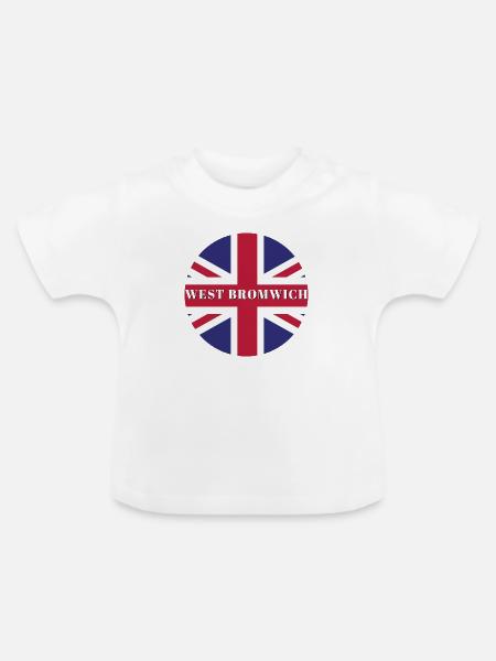 West-Bromwich - Baby Bio-T-Shirt mit Rundhals - Weiß