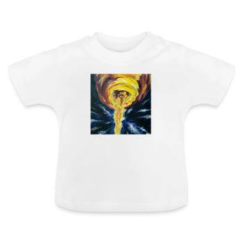Tornade de feu - T-shirt bio col rond Bébé - blanc - Devant