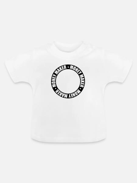 Ring Money Maker Dollar - Baby Bio-T-Shirt mit Rundhals - Weiß