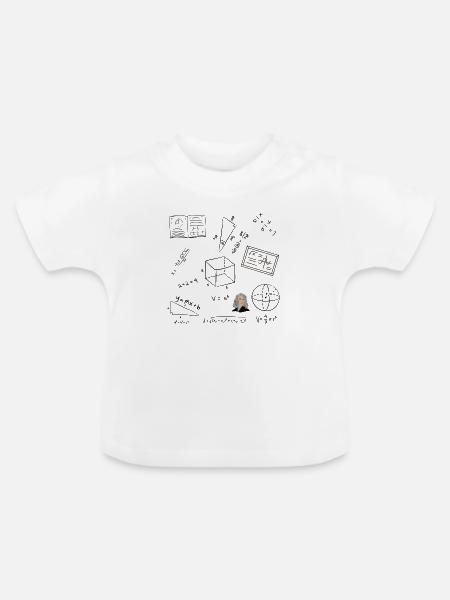 Mathematik - Baby Bio-T-Shirt mit Rundhals - Weiß