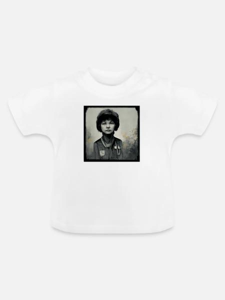 Tschernobyl-malerei - Baby Bio-T-Shirt mit Rundhals - Weiß