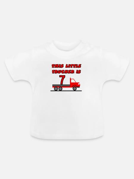 Truck - Baby Bio-T-Shirt mit Rundhals - Weiß