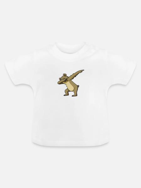 Dubbing koala - Baby Bio-T-Shirt mit Rundhals - Weiß