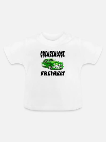 Auto - Baby Bio-T-Shirt mit Rundhals - Weiß