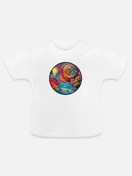 Kunstwerk eines Fantasielandes - Baby Bio-T-Shirt mit Rundhals - Weiß