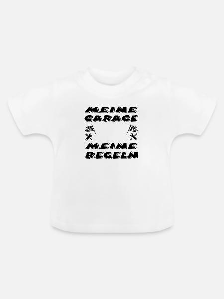 Garage - Baby Bio-T-Shirt mit Rundhals - Weiß
