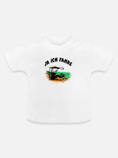 Traktor - Baby Bio-T-Shirt mit Rundhals - Weiß