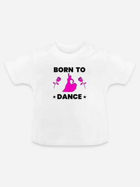 Tanzen - Baby Bio-T-Shirt mit Rundhals - Weiß