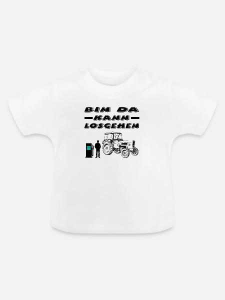 Traktor - Baby Bio-T-Shirt mit Rundhals - Weiß