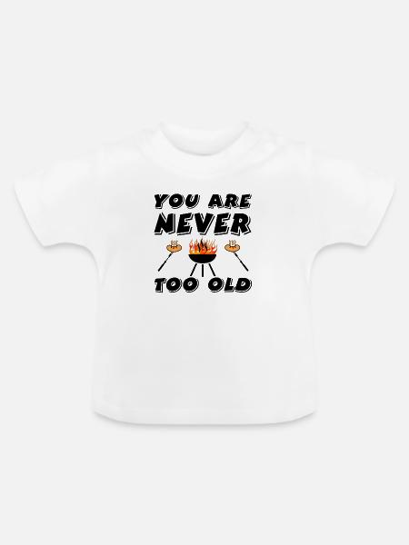Grillen - Baby Bio-T-Shirt mit Rundhals - Weiß