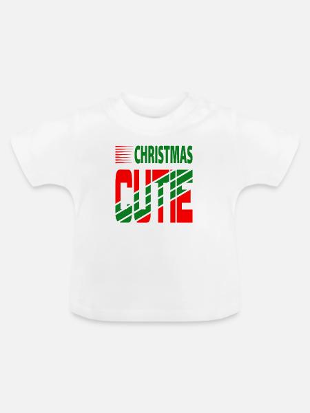 Christmas Cutie - Baby Bio-T-Shirt mit Rundhals - Weiß