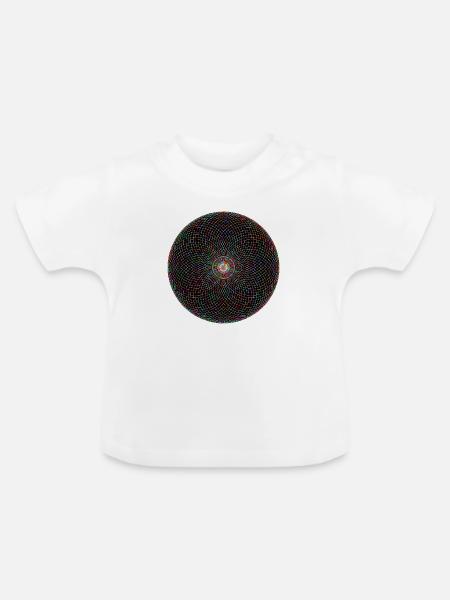 Muster - Baby Bio-T-Shirt mit Rundhals - Weiß